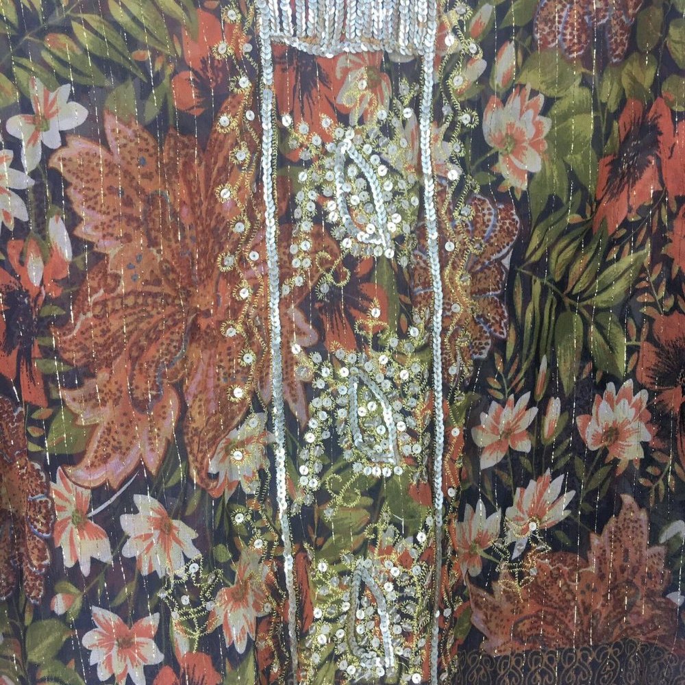 z.b.d. designs Silk/ Lurex Sheer Tunic Swim Cover - Picture 6 of 9
